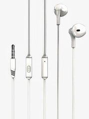 XO EP39 Ακουστικά Handsfree Half In-ear 1.15m Λευκά