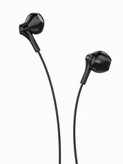 XO EP39 Ακουστικά Handsfree Half In-ear 1.15m Μαύρα