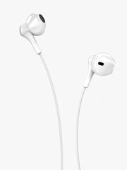 XO EP39 Ακουστικά Handsfree Half In-ear 1.15m Λευκά