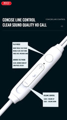 XO EP41 Ακουστικά Handsfree 3.5mm In-ear 1.2m Γκρι