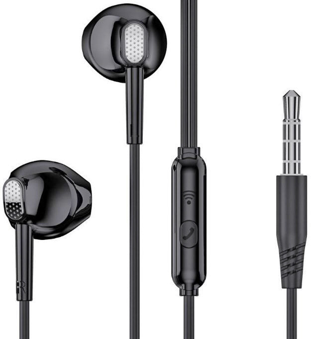 XO EP52 Μεταλλικά Ακουστικά Handsfree in-ear 3.5mm Μαύρα