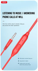 XO EP57 Ακουστικά Handsfree in-ear 3.5mm Μαύρα