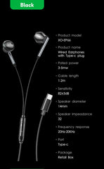 XO EP66 Επίπεδα Ακουστικά Handsfree Ψηφιακής Αποκωδικοποίησης Crescent Type-C