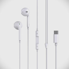 XO EP72 Ακουστικά Original Series 2ης Γενιάς Type-C Ψηφιακής Αποκωδικοποίησης Half In ear Λευκά