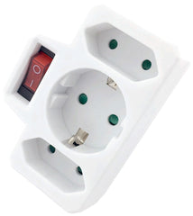 Entac Αντάπτορας Σούκο σε 2 Διπολικά & 1 Σούκο & Διακόπτη