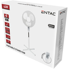 Entac Φορητός Επιδαπέδιος Ανεμιστήρας 44W Pulse με Τηλεχειριστήριο
