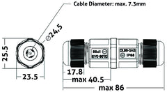 Entac Ένωση Καλωδίων 3 Φάσεων Στεγανό IP68