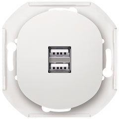 EON E6161.0 2xUSB Πρίζα Φόρτισης 2.1A 5V Χωρίς Πλαίσιο Κάλυψης EON Λευκή