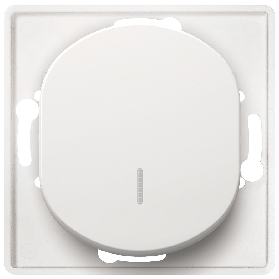 EON E6191.0 Μονοπολικός Διακόπτης με Ένδειξη Χωρίς Πλαίσιο Κάλυψης Λευκός