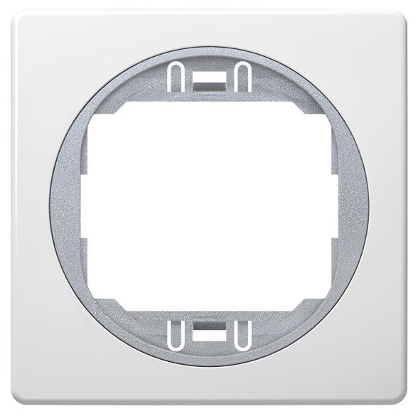 EON E6801.0S Πλαίσιο μιας Θύρας 80x80 Λευκό με Ασημί Στήριγμα