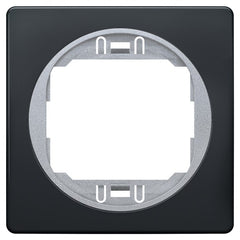 EON E6801.ES Πλαίσιο μιας Θύρας 80x80 Μαύρο με Ασημί Στήριγμα