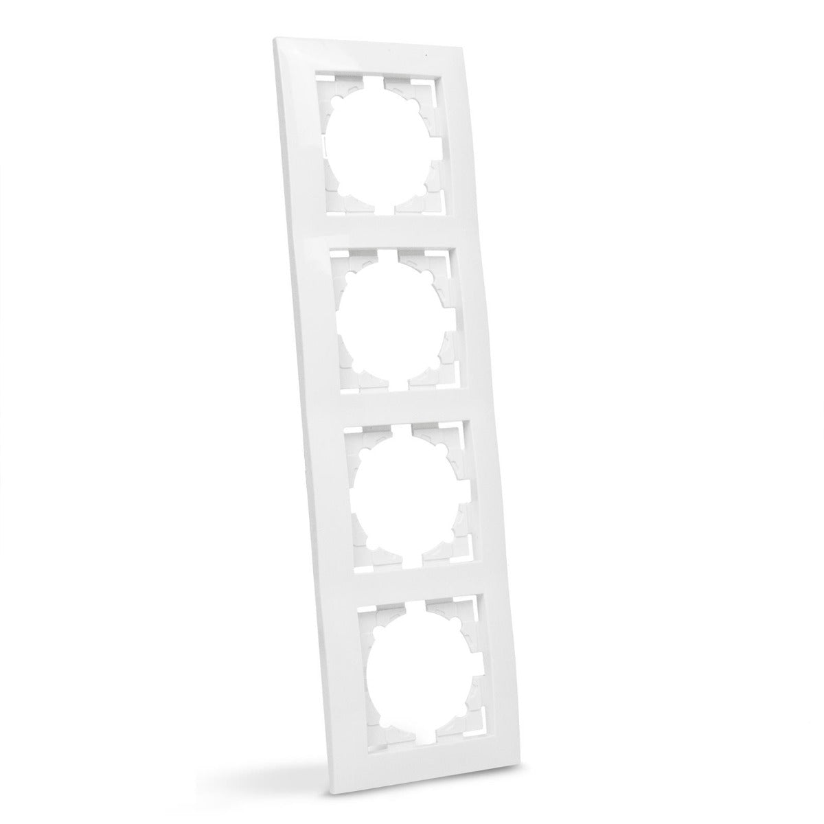 Entac Arnold Οριζόντιο Πλαίσιο Πρίζας Τοίχου 4 Λευκό