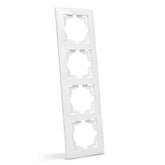 Entac Arnold Οριζόντιο Πλαίσιο Πρίζας Τοίχου 4 Λευκό