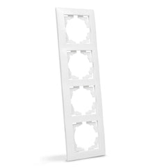 Entac Arnold Οριζόντιο Πλαίσιο Πρίζας Τοίχου 4 Λευκό