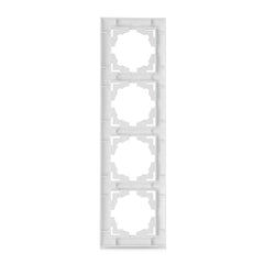 Entac Arnold Οριζόντιο Πλαίσιο Πρίζας Τοίχου 4 Λευκό