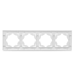 Entac Arnold Κάθετο Πλαίσιο Πρίζας Τοίχου 4 Λευκό