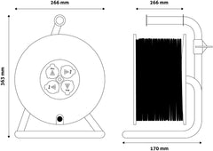 Entac Στροφείο Σούκο 4 Θέσεων Στεγανό IP44 35m