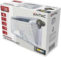Entac Ηλιακό Φωτιστικό Τοίχου Πλαστικό 1.5W SMD με 3 modes PIR