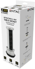 Entac Πολύπριζο 4 Θέσεων Κατακόρυφο 3G1.5 1.5m