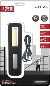 Entac Φακός Εργασίας 1W LED + 3W XPE Επαναφορτιζόμενος