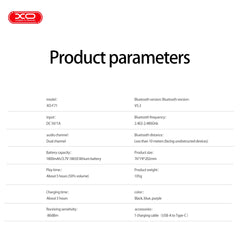 XO F71 Ηχείο Speaker με Λαβή Μεταφοράς LED Μαύρο