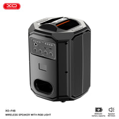 XO F48 Διπλό Ηχείο Speaker 8" RGB 40W (με τηλεχειριστήριο)