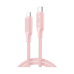 XO NB-Q265B PD 60W Καλώδιο Type-C σε Type-C Μινιμαλιστικό Ροζ