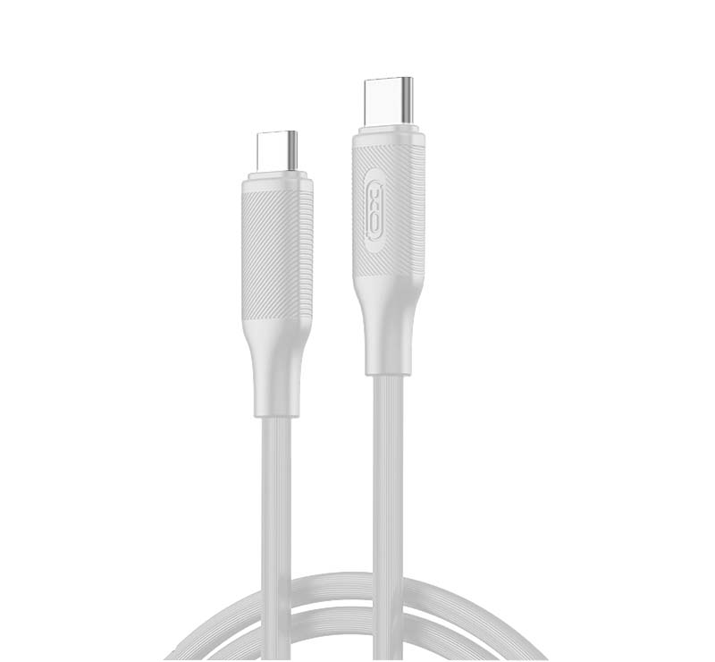 XO NB-Q265B PD 60W Καλώδιο Type-C σε Type-C Μινιμαλιστικό Λευκό