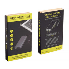 Σταθμός σύνδεσης 11 σε 1 RJ45 USBx4 VGA HDMIPD SD TF Audio