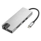 Σταθμός σύνδεσης 8 σε 1 USB C hub RJ45 HDMI USBx2 VGA SD TF USB3.0x2