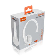 Meetion HP002 Ενσύρματο Ακουστικό Τηλεφωνίας 3.5mm / Λευκό