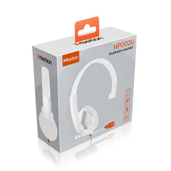Meetion HP002U Ενσύρματο Ακουστικό Τηλεφωνίας USB / Λευκό