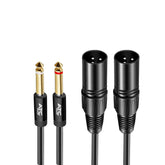 Καλώδιο Jack 2 πόλων 6.35mm x 2 - 2x XLR αρσενικό