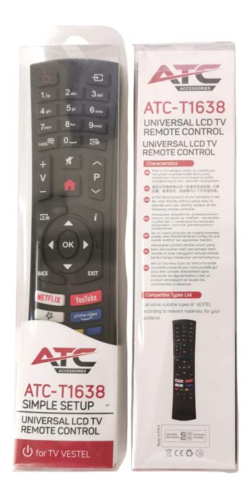 ATC T-1638 Τηλεχειριστήριο Universal για Vestel