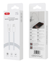 XO NB-Q260C Καλώδιο Δεδομένων Lightning σε Type-C 27W 3m