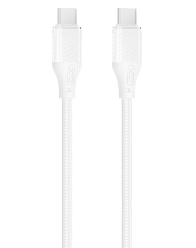XO NB-Q291B Καλώδιο Δεδομένων Type-C σε Type-C 60W Λευκό