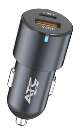 ATC-CA06 Φορτιστής Αυτοκινήτου USB-A & Type-C 60W