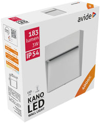 Avide Εξωτερικό Φως Σκάλας Kano LED 3W Λευκό 4000K IP54 10.5cm