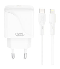 XO L141 Φορτιστής Ταχείας Φόρτισης USB-C 20W με Καλώδιο Lightning