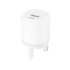 XO L144(UK) PD20W 1USB-A+1USB-C Γρήγορος Φορτιστής Λευκό