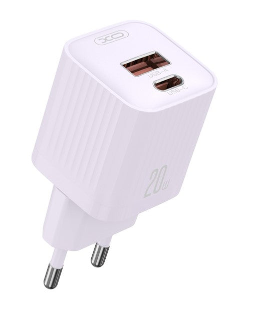 XO L147 (EU) Φορτιστής PD 1USB-A+1USB-C Μωβ