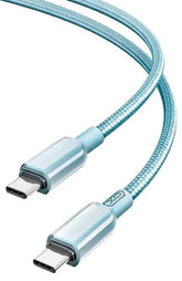 XO NB-Q250B PD 60W Πολύχρωμο Καλώδιο Γρήγορης Φόρτισης Type-C σε Type-C PVC 1m Μπλε