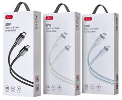 XO NB-Q250A Πολύχρωμο Καλώδιο Γρήγορης Φόρτισης Lightning PD 27W PVC 1m Μπλε