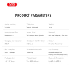 XO X29 Ασύρματα Ακουστικά Bluetooth TWS