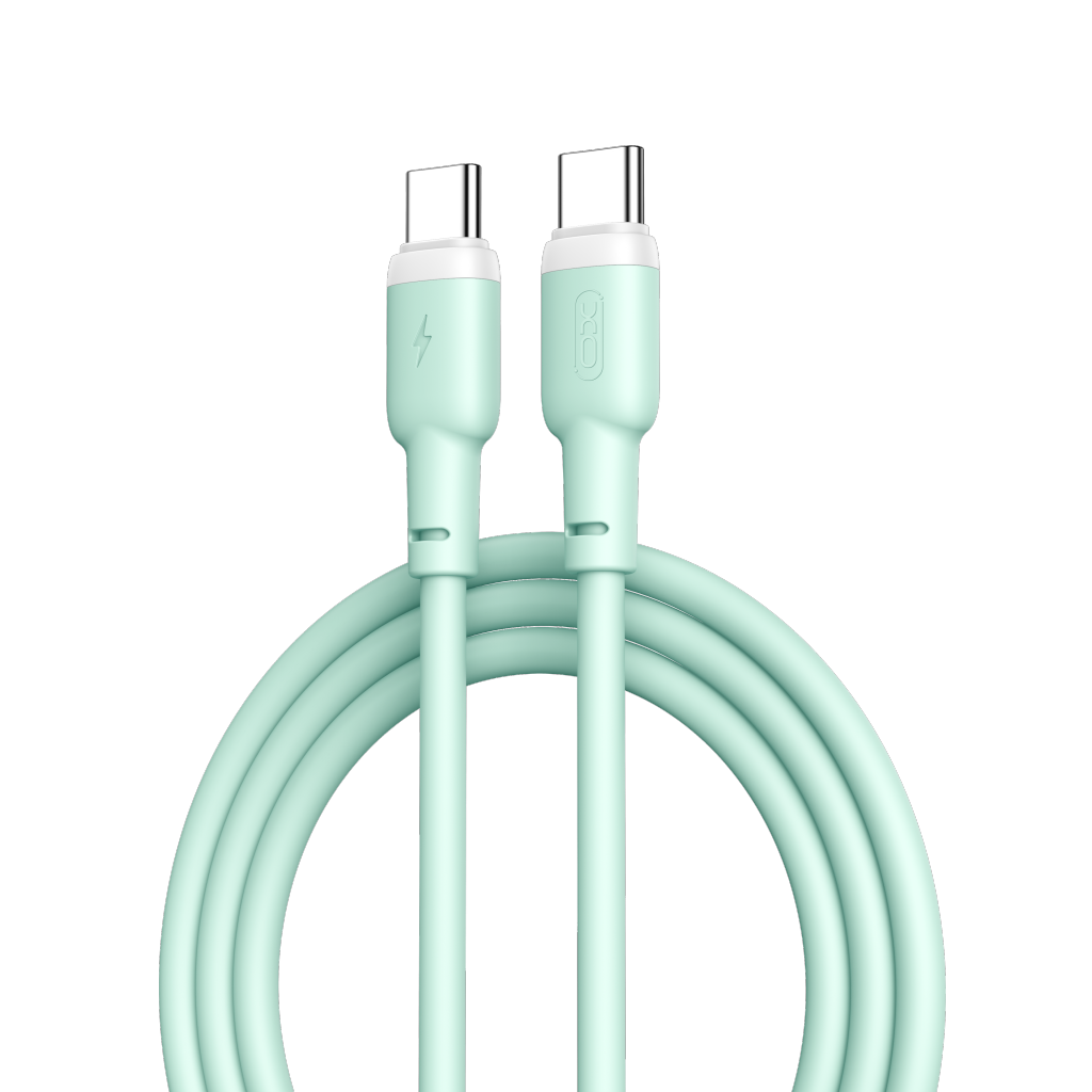 XO NB208B Liquid Silicone Data Type-C to Type-c 60W cable Πράσινο