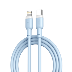 XO NB208A Καλώδιο Μεταφοράς Δεδομένων Type-c σε Lightning 20W Σιλικόνης Μπλε