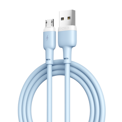XO NB208 Καλώδιο Μεταφοράς Δεδομένων Micro Σιλικόνης Μπλε
