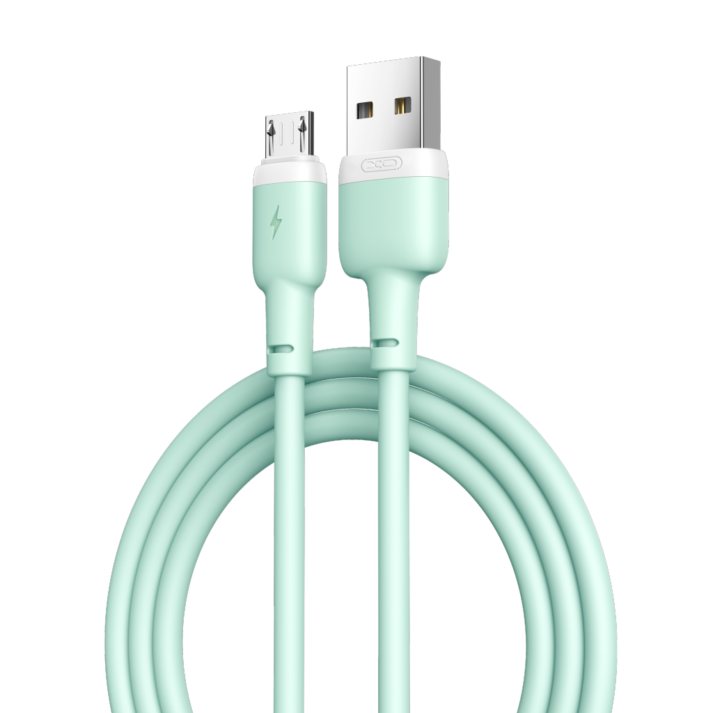 XO NB208 Καλώδιο Μεταφοράς Δεδομένων Type-C Σιλικόνης Πράσινο