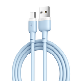 XO NB208 Καλώδιο Μεταφοράς Δεδομένων Type-C Σιλικόνης Μπλε