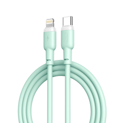 XO NB208A Καλώδιο Μεταφοράς Δεδομένων Type-c σε Lightning 20W Σιλικόνης Πράσινο